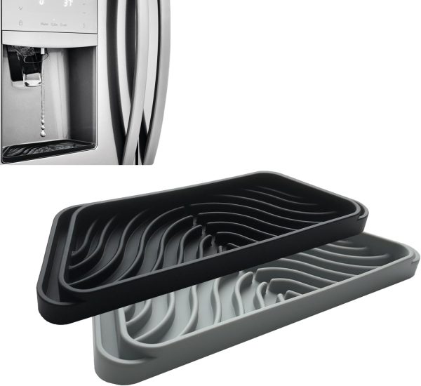 FARIRICAJON Refrigerator Drip Tray Silicone Dishwasher Safe-0