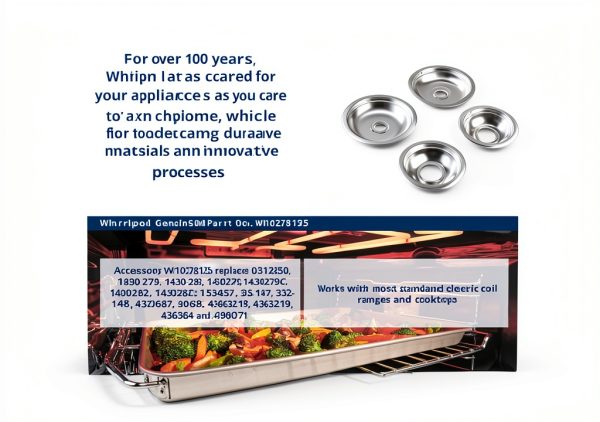 Whirlpool Chrome Drip Pans Genuine OEM Range Replacement-5