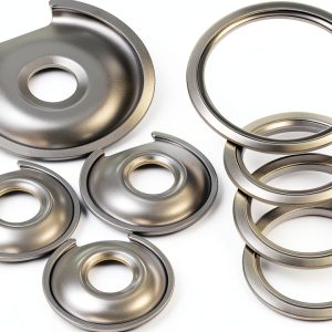 APPLIANCEMATES Chrome Drip Pans Range Stove Replacement Kit-0