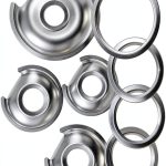 Blutoget Electric Stove Drip Pans Chrome Steel Easy Clean-0