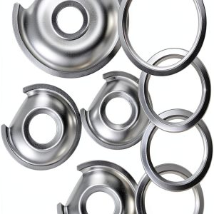 Blutoget Electric Stove Drip Pans Chrome Steel Easy Clean-0