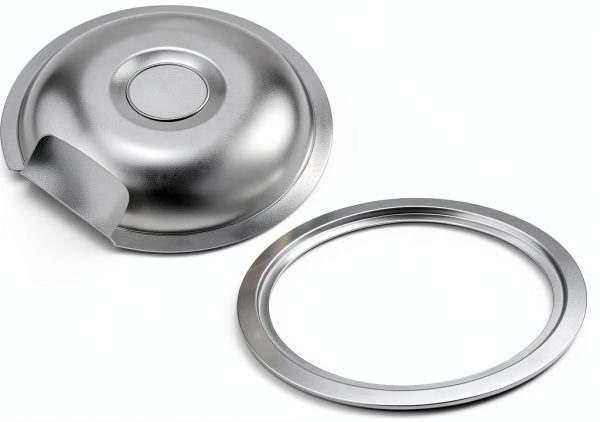 AMI PARTS Chrome Drip Pan Replacement Stove Burner Bowls-2