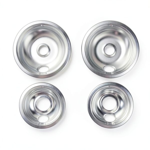 Whirlpool Chrome Drip Pans Genuine OEM Range Replacement-1