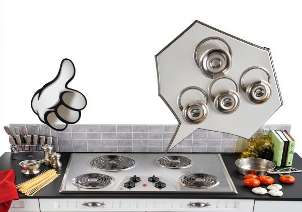 APPLIANCEMATES Chrome Drip Pans Range Stove Replacement Kit-6