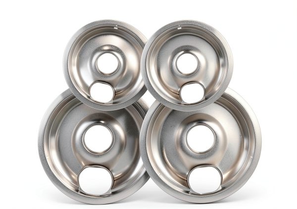 Polrios lora Silver Drip Pans Stainless Steel Range-0