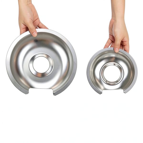 APPLIANCEMATES Chrome Drip Pans Range Stove Replacement Kit-4