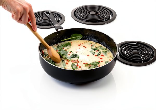 Blutoget Electric Stove Drip Pans Black Porcelain 2 Pack-7