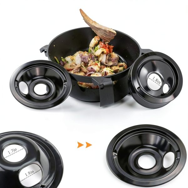 Blutoget WB31M20 WB31M19 Stove Drip Pans Porcelain Chrome-1