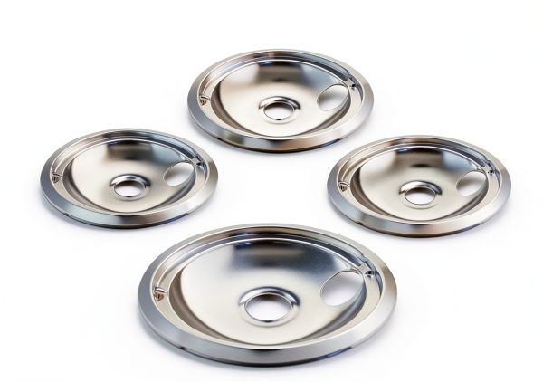 Kitchen Basics 101 Range Drip Pans Chrome Replacement Set-3
