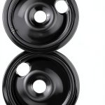 AMI PARTS Drip Pan Bowls Black Porcelain Range Replacement-0