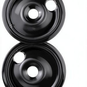 AMI PARTS Drip Pan Bowls Black Porcelain Range Replacement-0