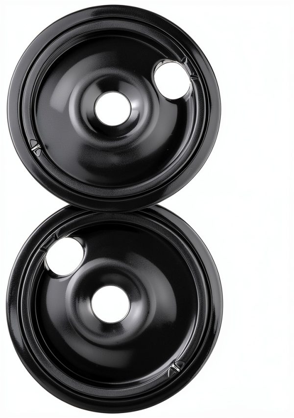 AMI PARTS Drip Pan Bowls Black Porcelain Range Replacement-0