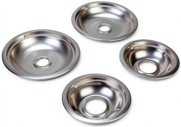 Whirlpool Chrome Drip Pans Genuine OEM Range Replacement-0
