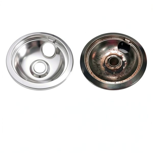 Polrios lora Silver Drip Pans Stainless Steel Range-6