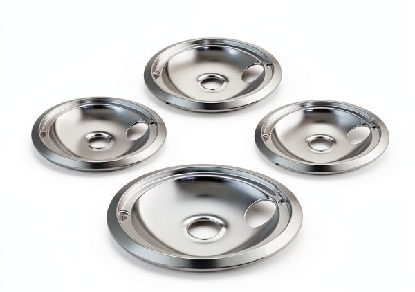 Kitchen Basics 101 Range Drip Pans Chrome Replacement Set-2