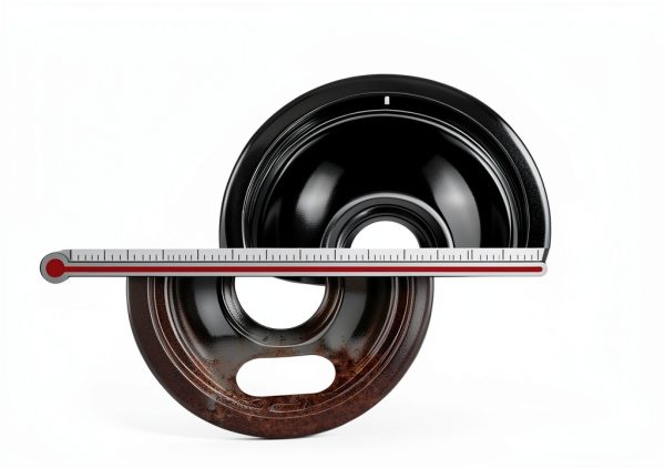 AMI PARTS Drip Pan Bowls Black Porcelain Range Replacement-1