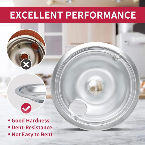 GE Stove Drip Pans Chrome Replacement COZZIVITA Durable-4