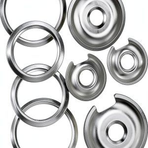 AMI PARTS Chrome Drip Pan Replacement Stove Burner Bowls-0