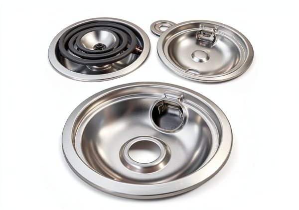 Polrios lora Silver Drip Pans Stainless Steel Range-2