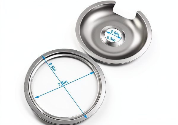 APPLIANCEMATES Chrome Drip Pans Range Stove Replacement Kit-2