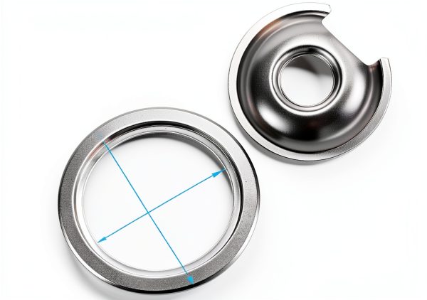 APPLIANCEMATES Chrome Drip Pans Range Stove Replacement Kit-1