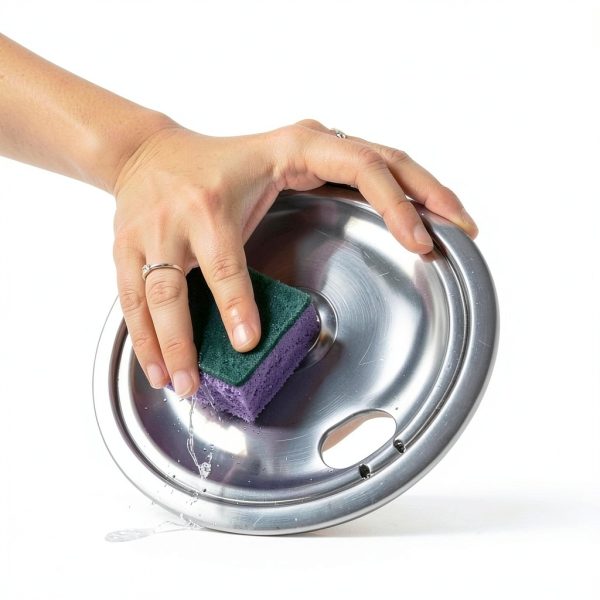 Polrios lora Silver Drip Pans Stainless Steel Range-3