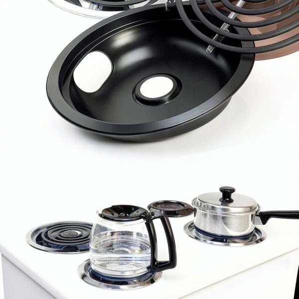 Polrios Lora Drip Pans Chrome Plated Universal Fit Stove-6