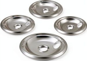 Kitchen Basics 101 Range Drip Pans Chrome Replacement Set-0
