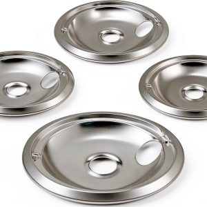 Kitchen Basics 101 Range Drip Pans Chrome Replacement Set-0